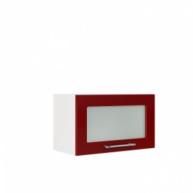 Бруклин ШВГС 600 Шкаф верхний горизонтальный со стеклом (Бетон белый/корпус Венге) в Орле - oryol.katalogmebeli.com | фото