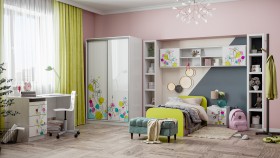 Детская комната Флер (Белый/корпус Выбеленное дерево) в Орле - oryol.katalogmebeli.com | фото