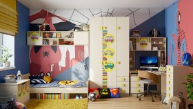 Детская комната Клаксон (Бежевый/корпус Клен) в Орле - oryol.katalogmebeli.com | фото