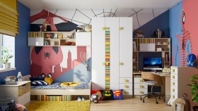 Детская комната Клаксон без машинок (Белый/корпус Клен) в Орле - oryol.katalogmebeli.com | фото