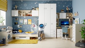 Детская комната Санни (Белый/корпус Клен) в Орле - oryol.katalogmebeli.com | фото