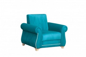 Кресло для отдыха "Порто" (велюр киви бирюза / микровельвет крем) в Орле - oryol.katalogmebeli.com | фото