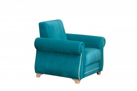 Кресло для отдыха "Порто" (велюр киви бирюза / микровельвет крем) в Орле - oryol.katalogmebeli.com | фото 7