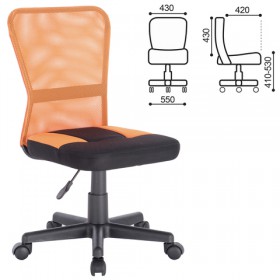 Кресло компактное BRABIX Smart MG-313 (черный, оранжевый) в Орле - oryol.katalogmebeli.com | фото 1