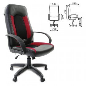 Кресло офисное BRABIX Strike EX-525 (черно-красный) в Орле - oryol.katalogmebeli.com | фото