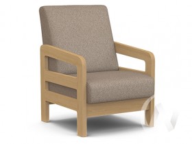 Кресло отдыха Вега-34 (бук лак/UNO CARAMEL) в Орле - oryol.katalogmebeli.com | фото 1