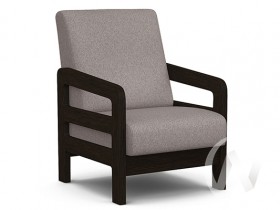Кресло отдыха Вега-34 (венге лак/UNO ROSY-GREY) в Орле - oryol.katalogmebeli.com | фото