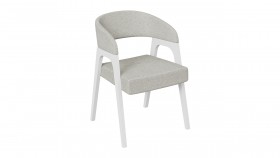 Кресло «Техас 1» (Белый матовый/Шенилл Estetica Moonstone №221) в Орле - oryol.katalogmebeli.com | фото