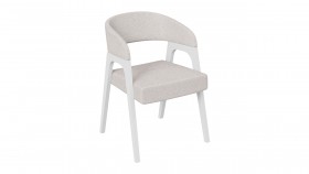 Кресло «Техас 1» (Белый матовый/Шенилл Estetica Vanille №220) в Орле - oryol.katalogmebeli.com | фото