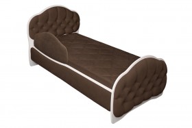 Кровать 170 Гармония 08 Шоколад (мягкий бортик) в Орле - oryol.katalogmebeli.com | фото