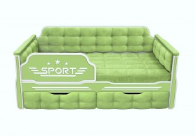 Кровать 170 серии Спорт 2 ящика 81 Фисташка (мягкие боковые накладки) в Орле - oryol.katalogmebeli.com | фото