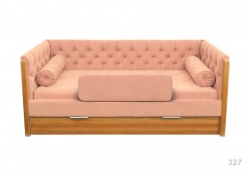 Кровать 180 серии Леди + ящик 15 Бледно-розовый (мягкий бортик/подушка валик) в Орле - oryol.katalogmebeli.com | фото