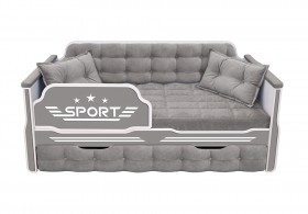 Кровать 180 серии Спорт 1 ящик 45 Серый (подушки) в Орле - oryol.katalogmebeli.com | фото