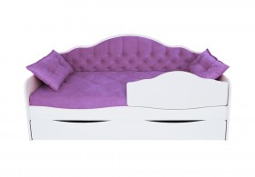 Кровать 190 серии Иллюзия Лайт 1 ящик 32 Фиолетовый (подушки) в Орле - oryol.katalogmebeli.com | фото