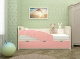 Кровать Бабочки 1,6м (Розовый металлик) в Орле - oryol.katalogmebeli.com | фото 1