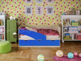 Кровать Бабочки 2,0м (Синий матовый) в Орле - oryol.katalogmebeli.com | фото