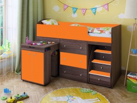 Кровать-чердак Малыш 1800 Бодего/Оранжевый в Орле - oryol.katalogmebeli.com | фото