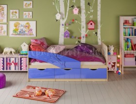 Кровать детская 1,8м Дельфин (Синий металлик) в Орле - oryol.katalogmebeli.com | фото