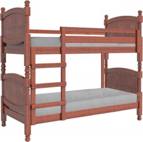 Кровать двухъярусная Валерия из массива сосны 800*1890 Орех в Орле - oryol.katalogmebeli.com | фото