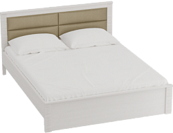 Кровать Элана 1600 с основанием Бодега белая в Орле - oryol.katalogmebeli.com | фото