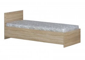 Кровать одинарная 800-2 без матраса (прямые спинки) Дуб Сонома в Орле - oryol.katalogmebeli.com | фото