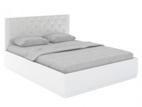 Кровать с ПМ М25 Спальня Тиффани (белый текстурный) в Орле - oryol.katalogmebeli.com | фото
