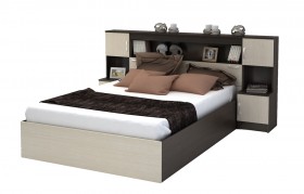 Кровать с прикроватным блоком КР 552 Спальня Basya (венге/белфорт) в Орле - oryol.katalogmebeli.com | фото