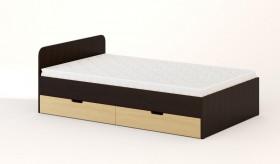 Кровать с ящиками 1200 (Венге/Беленый дуб) в Орле - oryol.katalogmebeli.com | фото