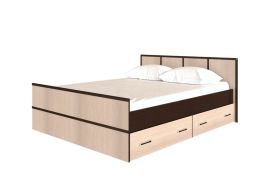 Кровать Сакура с настилом и ящиками 1,4 (Венге/Лоредо) в Орле - oryol.katalogmebeli.com | фото