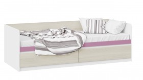 Кровать «Сканди» с 2 ящиками Дуб Гарден/Белый/Лиловый в Орле - oryol.katalogmebeli.com | фото
