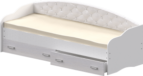 Кровать Софа-7 с мягкой спинкой (800х1900) Белый в Орле - oryol.katalogmebeli.com | фото