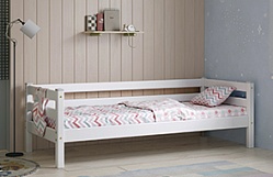 Кровать Соня Вариант 2 с задней защитой Белый полупрозрачный в Орле - oryol.katalogmebeli.com | фото
