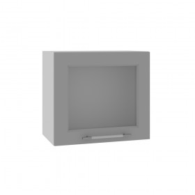Квадро ВПГС 500 шкаф верхний горизонтальный со стеклом высокий (Железо/корпус Серый) в Орле - oryol.katalogmebeli.com | фото