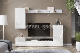 Мебель для гостиной МГС 4 (Белый/Белый глянец) в Орле - oryol.katalogmebeli.com | фото 1
