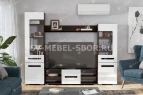 Мебель для гостиной МГС 6 (Исполнение 1/Венге/Белый глянец) в Орле - oryol.katalogmebeli.com | фото 1