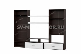 Мебель для гостиной МГС 7 Исполнение 1 Дуб Венге/Белый глянец в Орле - oryol.katalogmebeli.com | фото