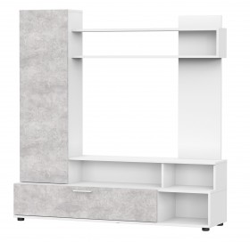 Мебель для гостиной "МГС 9" Белый / Цемент светлый в Орле - oryol.katalogmebeli.com | фото