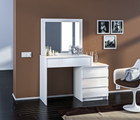 Медея СБ-3232 Стол туалетный Белый/Белый глянец в Орле - oryol.katalogmebeli.com | фото