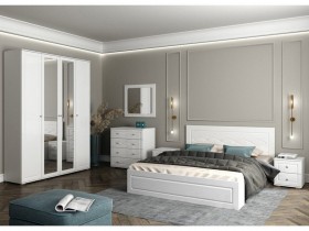Модульная спальня Барселона (Белый/Белый глянец) в Орле - oryol.katalogmebeli.com | фото