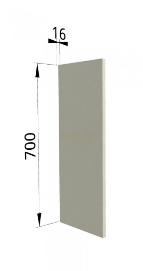 Панель торцевая П Квадро (для шкафа верхнего) Ваниль кожа в Орле - oryol.katalogmebeli.com | фото