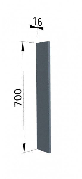 Панель торцевая ПТ 400 Квадро (для шкафа торцевого верхнего) Лунный свет в Орле - oryol.katalogmebeli.com | фото