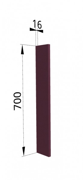 Панель торцевая ПТ 400 Квадро (для шкафа торцевого верхнего) Виноград в Орле - oryol.katalogmebeli.com | фото