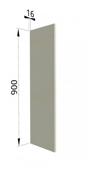 Панель торцевая ВП Квадро (для шкафа верхнего высокого) Ваниль кожа в Орле - oryol.katalogmebeli.com | фото