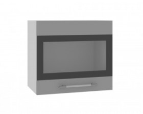 Ройс ВПГСФ 500 Шкаф верхний горизонтальный со стеклом с фотопечатью высокий (Графит софт/корпус Серый) в Орле - oryol.katalogmebeli.com | фото