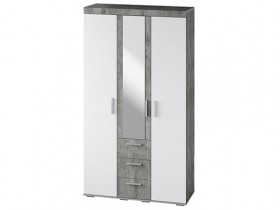 Шкаф 3-х створчатый ШК-30 МС Инстайл (бетон/белый) в Орле - oryol.katalogmebeli.com | фото