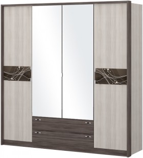 Шкаф четырехстворчатый с зеркалом Шк69.1 Николь в Орле - oryol.katalogmebeli.com | фото