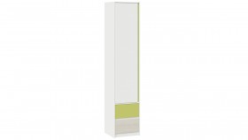 Шкаф для белья комбинированный «Сканди» Дуб Гарден/Белый/Зеленый в Орле - oryol.katalogmebeli.com | фото