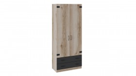 Шкаф для одежды комбинированный «Окланд» (Фон Черный/Дуб Делано) в Орле - oryol.katalogmebeli.com | фото