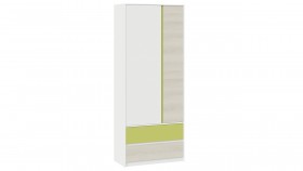 Шкаф для одежды комбинированный «Сканди» Дуб Гарден/Белый/Зеленый в Орле - oryol.katalogmebeli.com | фото