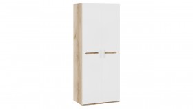 Шкаф для одежды с 2-мя дверями «Фьюжн» Дуб Делано/Белый глянец в Орле - oryol.katalogmebeli.com | фото